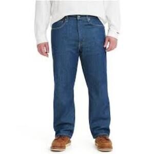 Levi's Strauss Western Fit Straight Leg Stretch Jeans Blue Dark Wash Men W31 L32